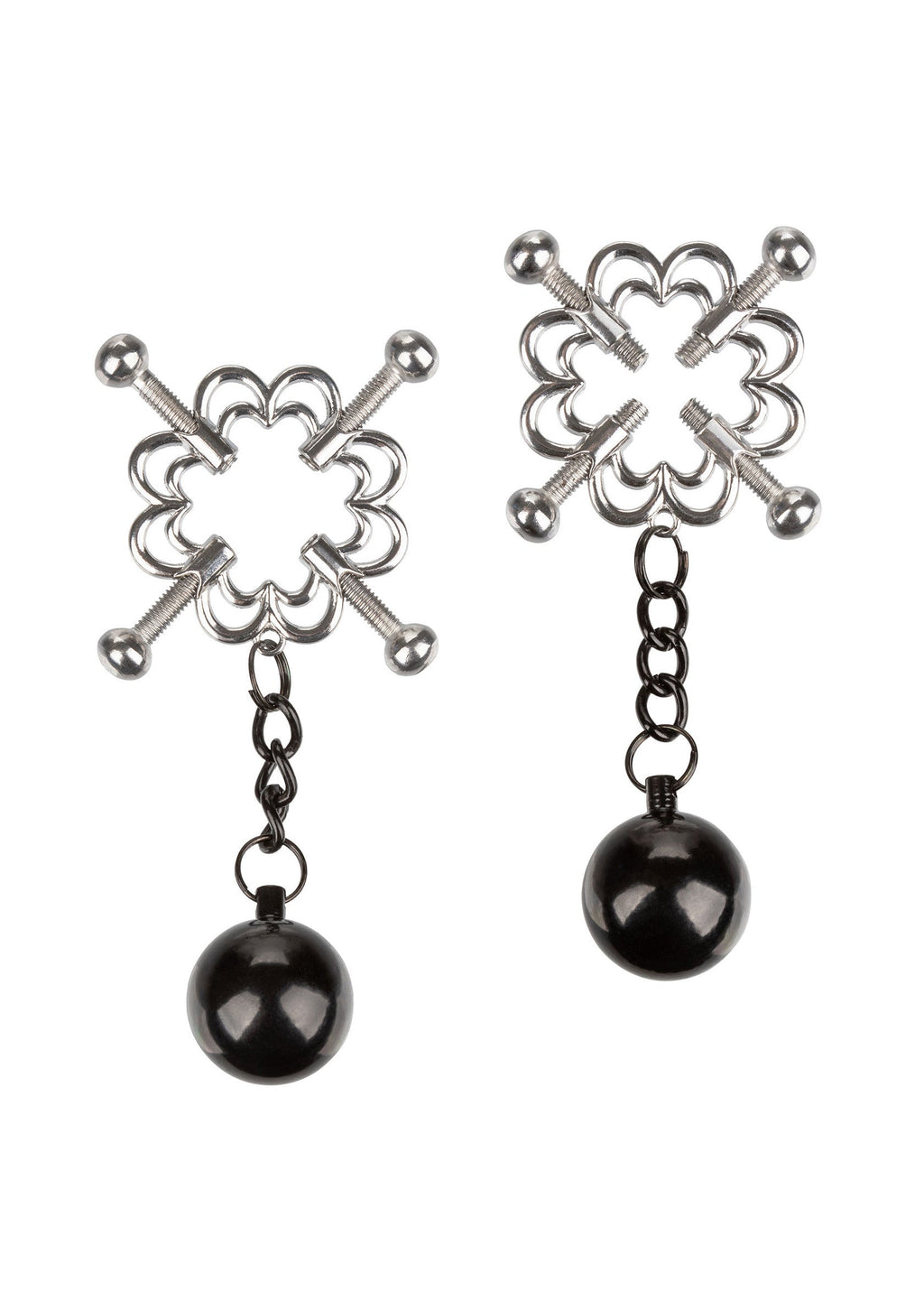 Silver 4-point weighted nipple press