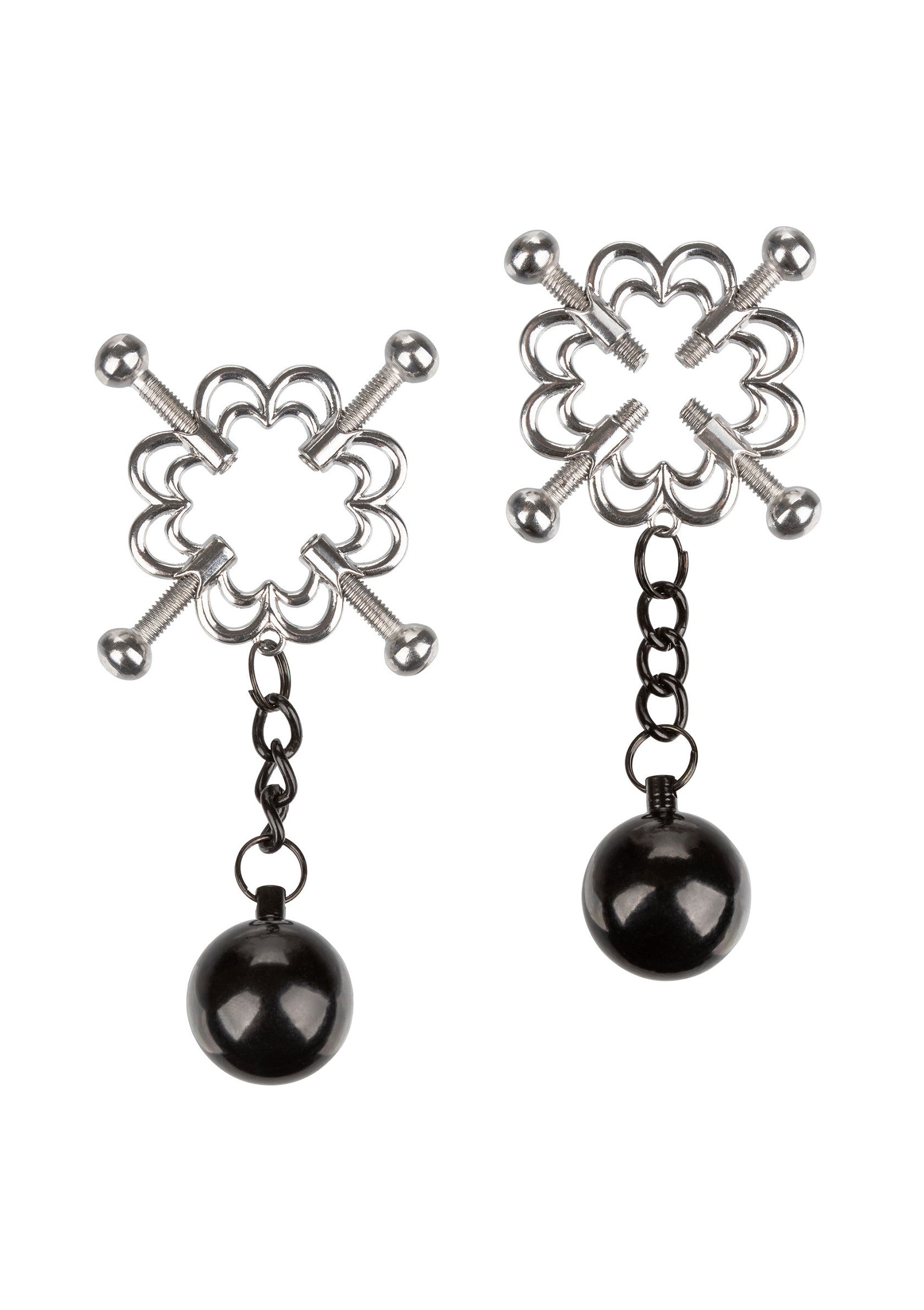 Silver 4-point weighted nipple press
