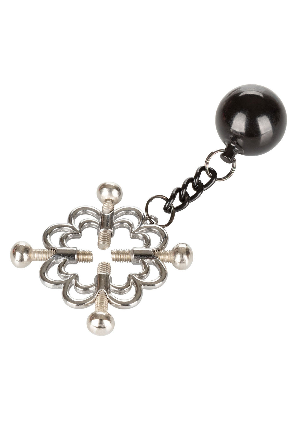 Silver 4-point weighted nipple press