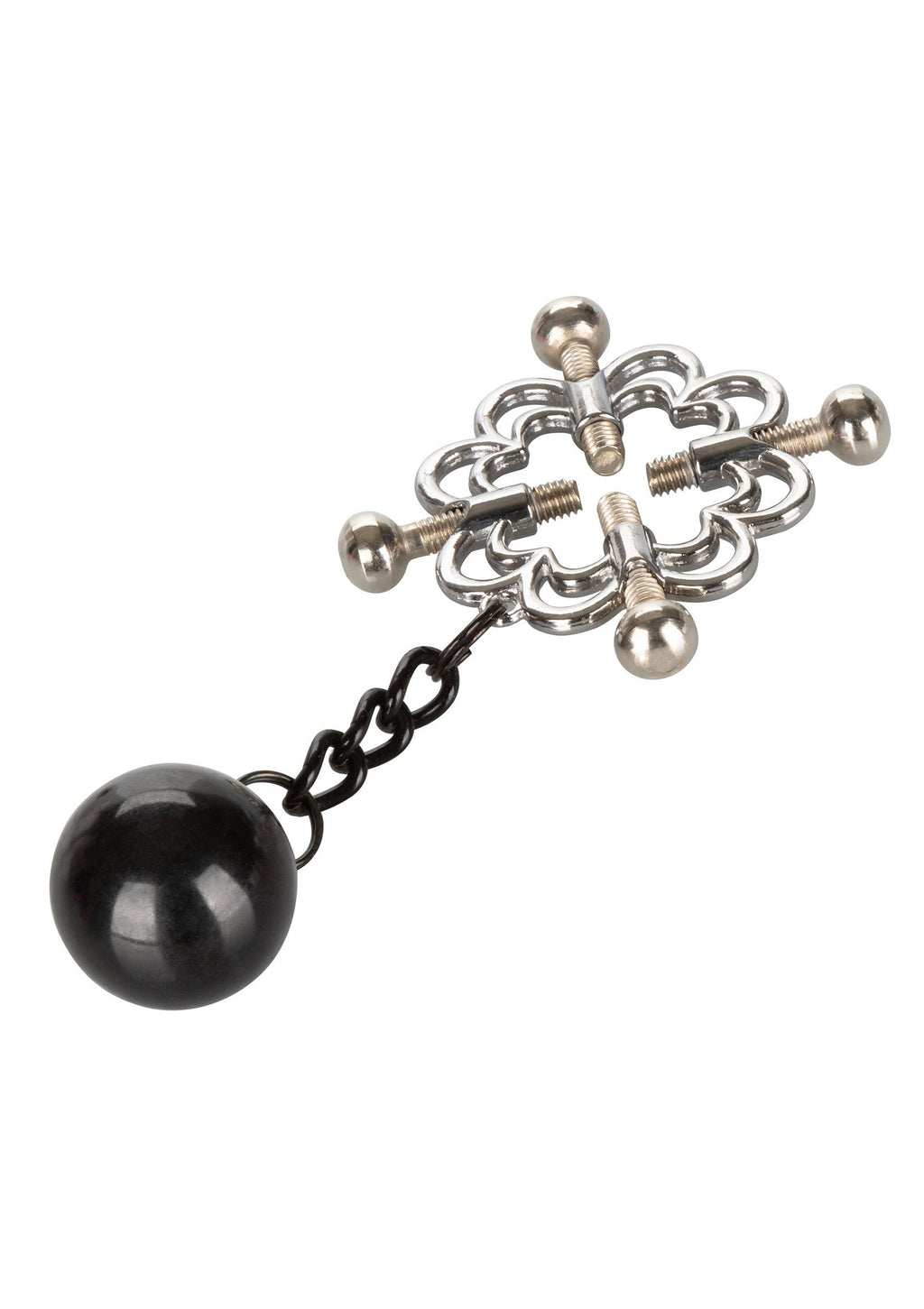 Silver 4-point weighted nipple press