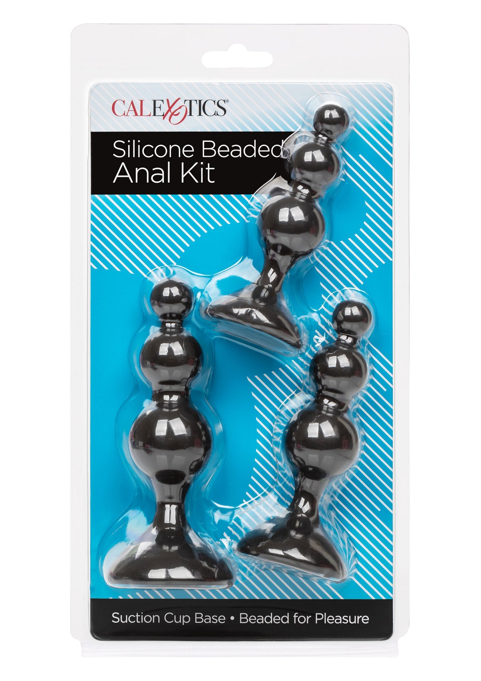 Black silicone bead anal kit