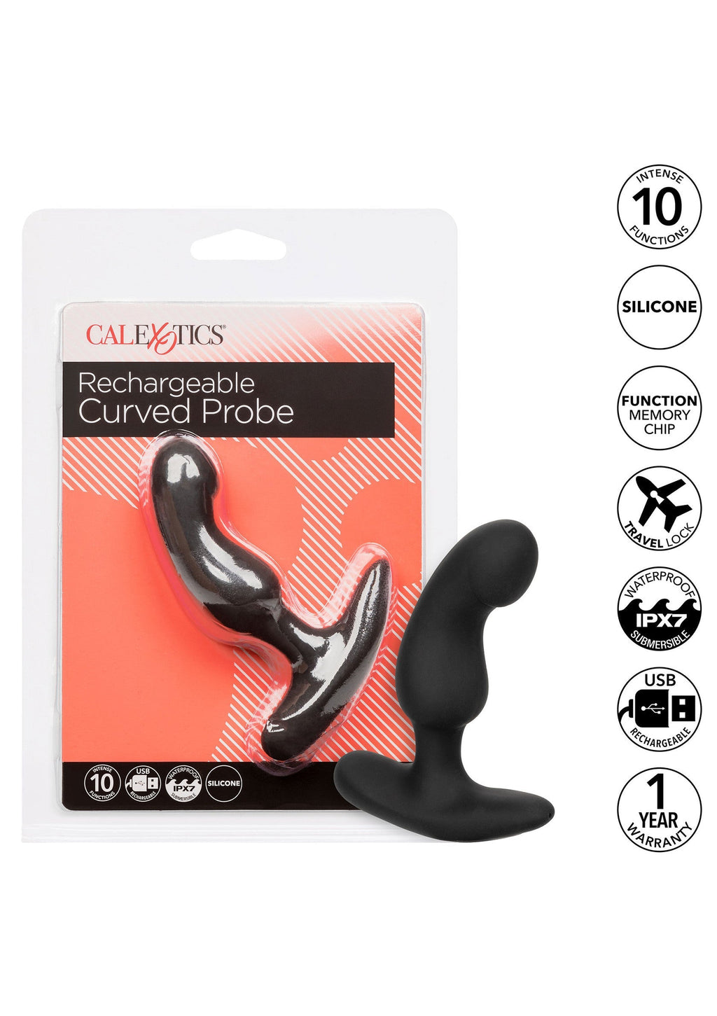 Rechargeable black curved probe
