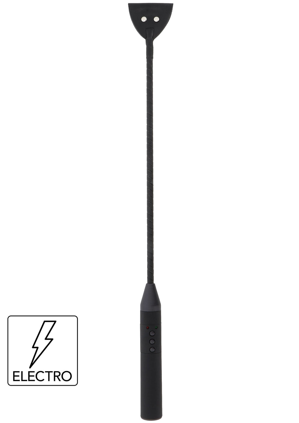 Black electroshock riding crop
