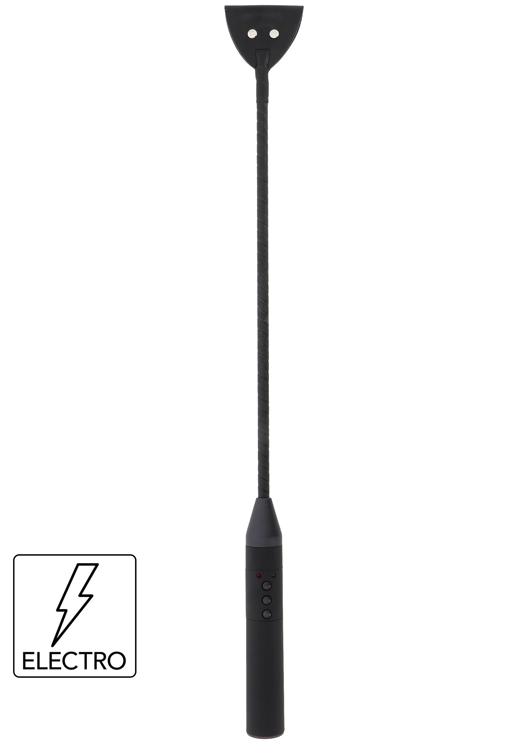 Black electroshock riding crop