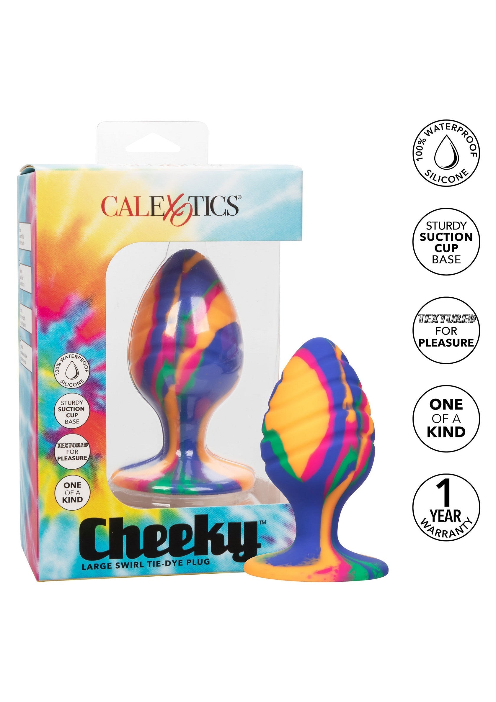 Cheeky Large Multicolored Swirl Plug
