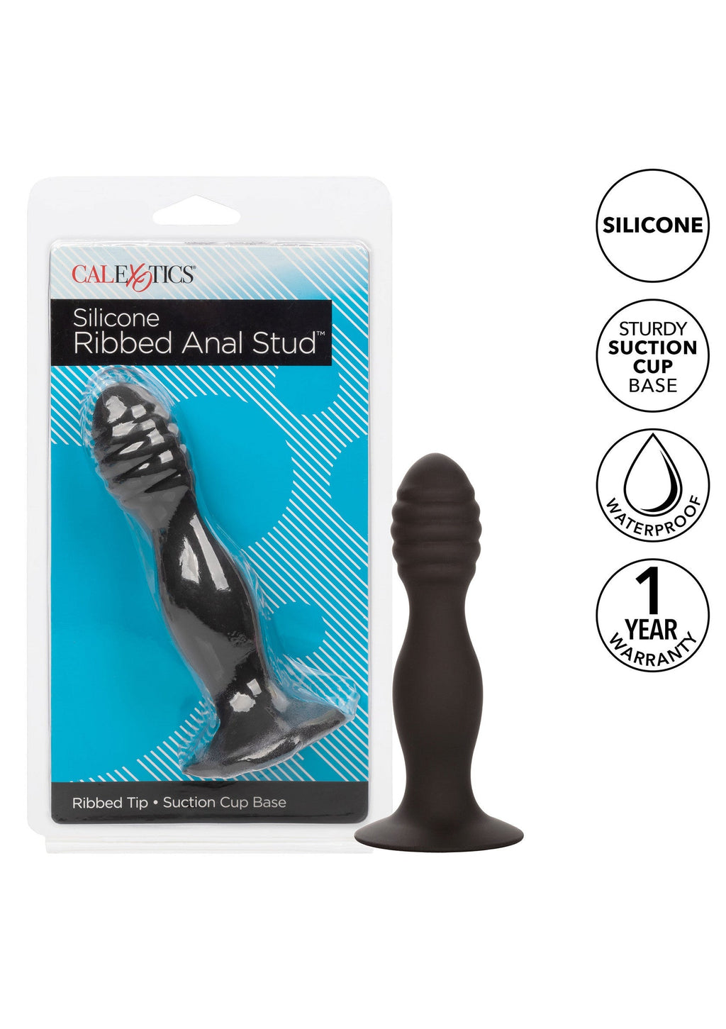 Black ribbed anal stallion