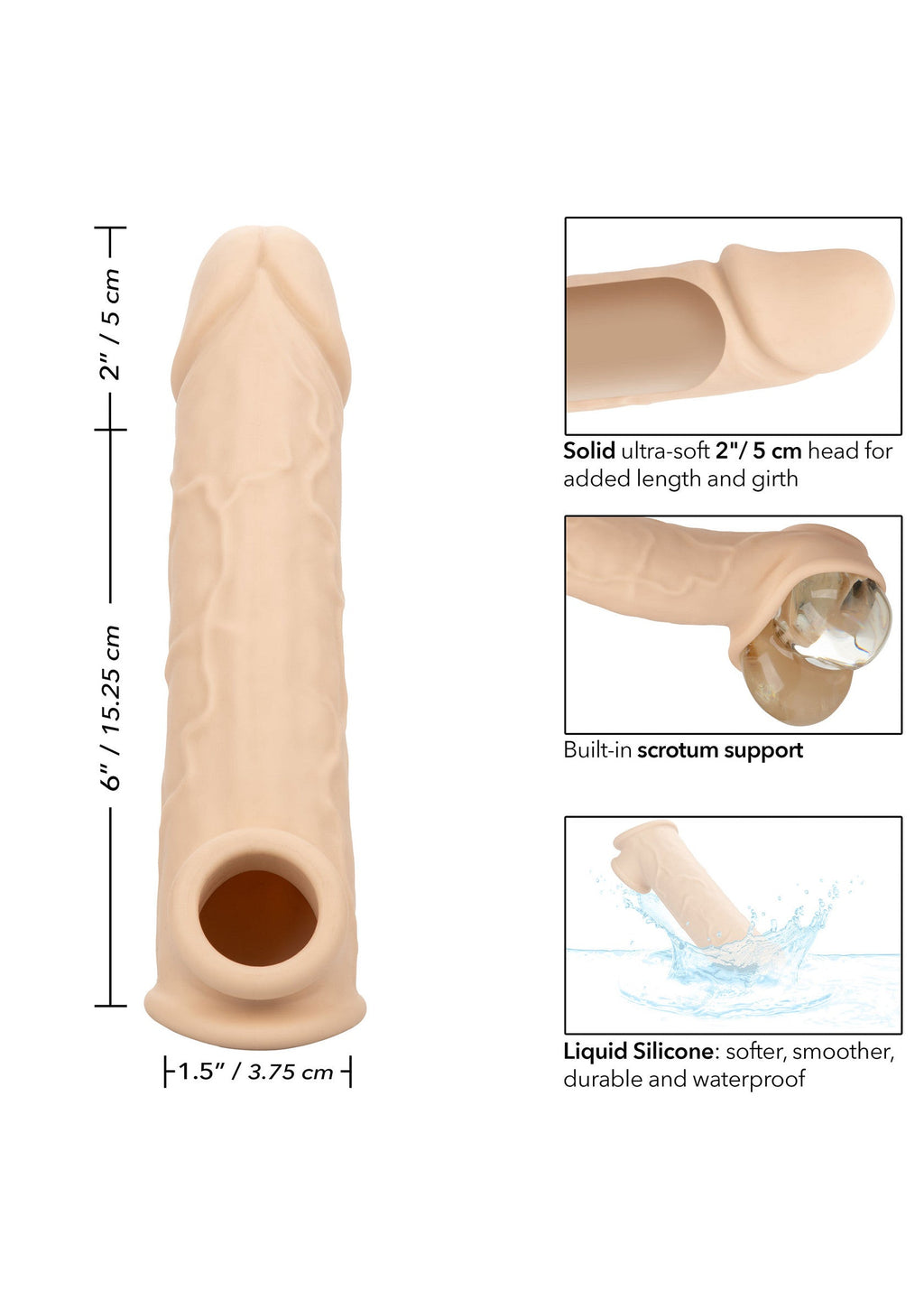 8-inch realistic extension skin