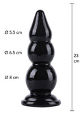 Black anal beads 23 cm
