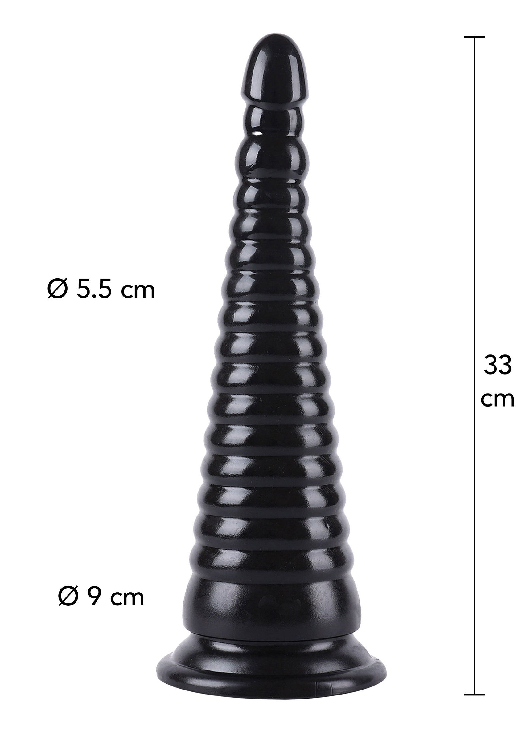 Cono anale 33 cm nero