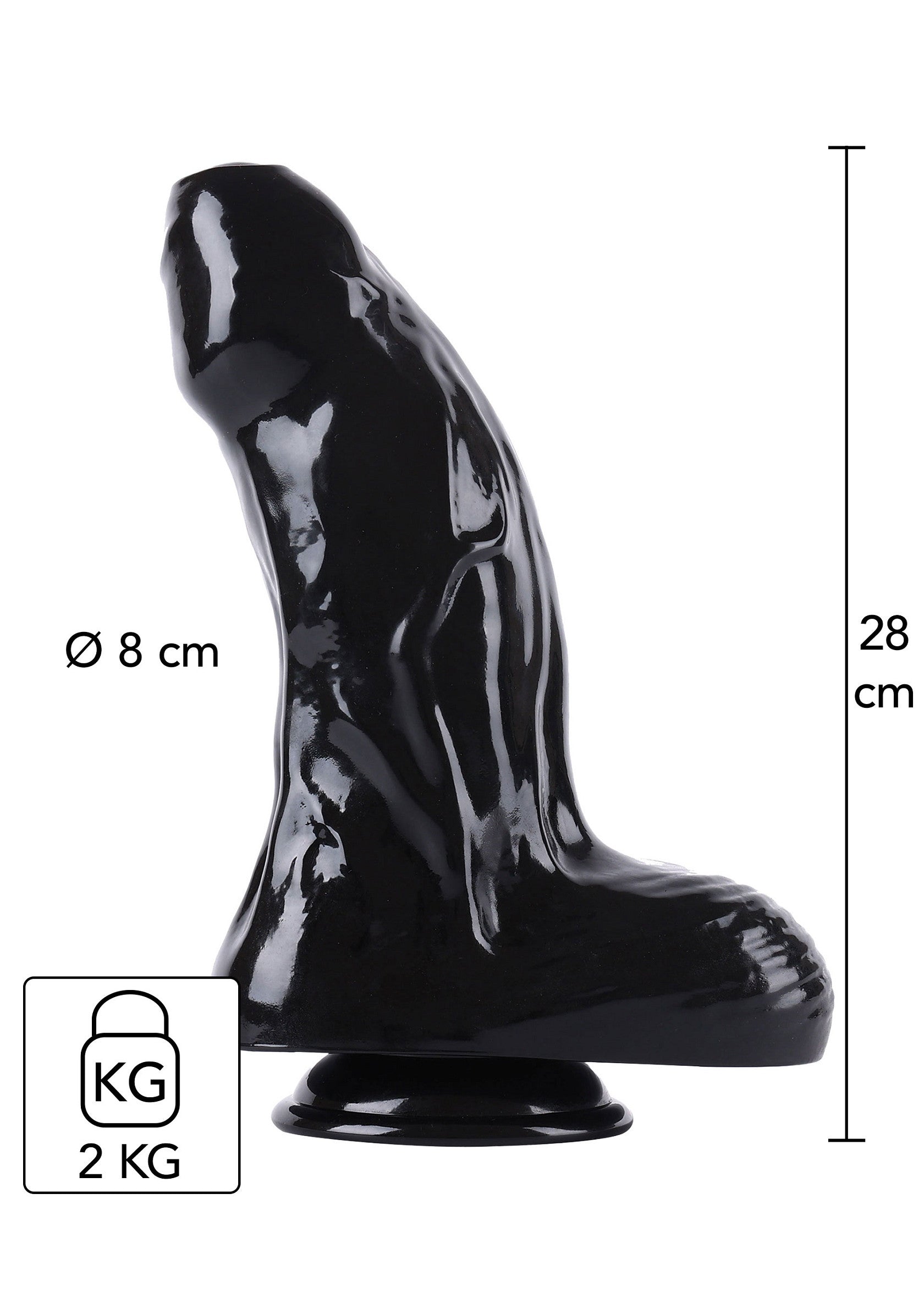 Dong Xtra Thick 28 cm Black