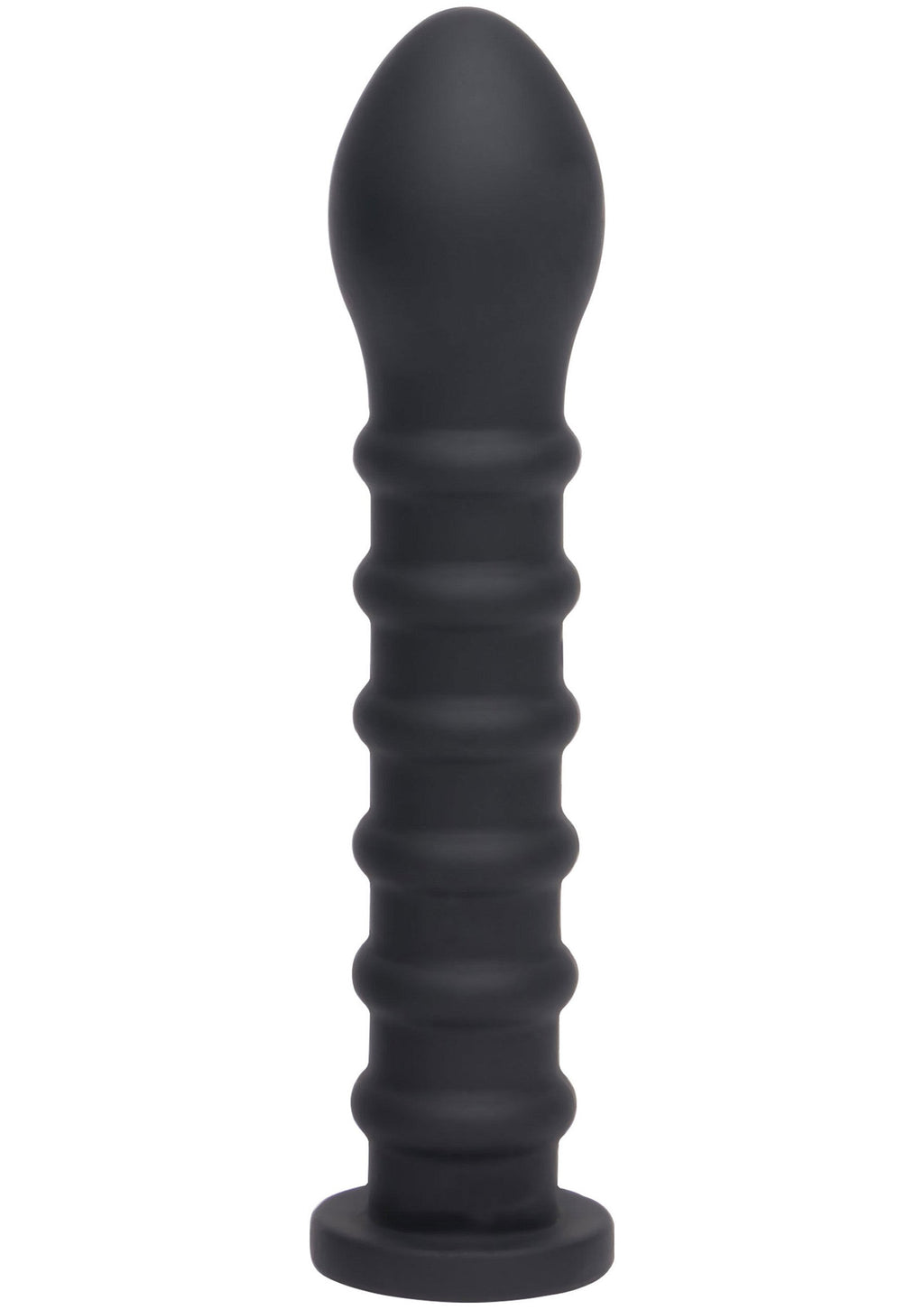 Easy-Lock ribbed dildo 19 cm black