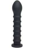 Easy-Lock ribbed dildo 19 cm black
