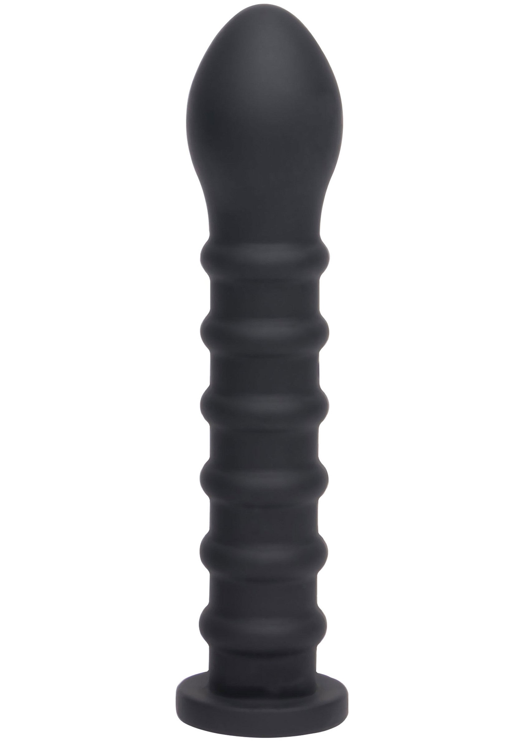 Easy-Lock ribbed dildo 19 cm black