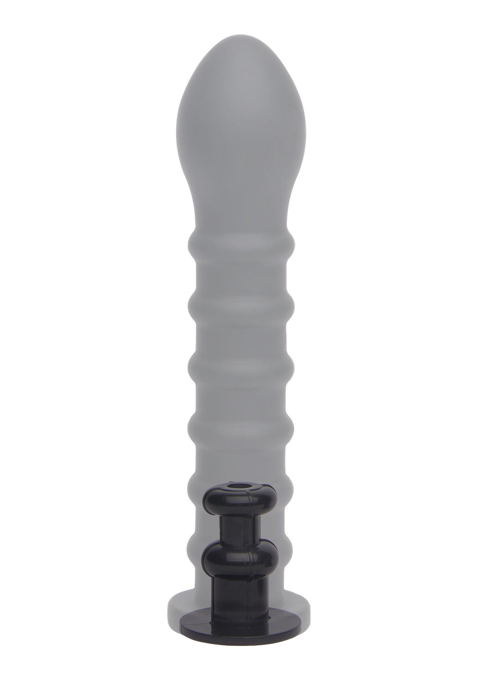Easy-Lock ribbed dildo 19 cm black