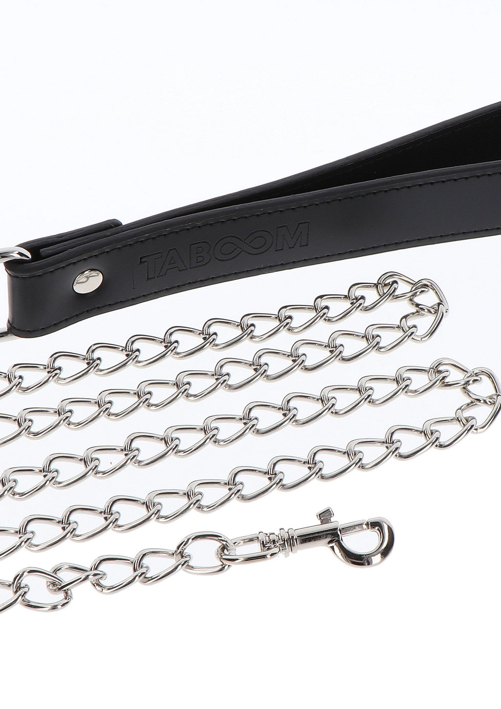 Elegant black chain collar and leash