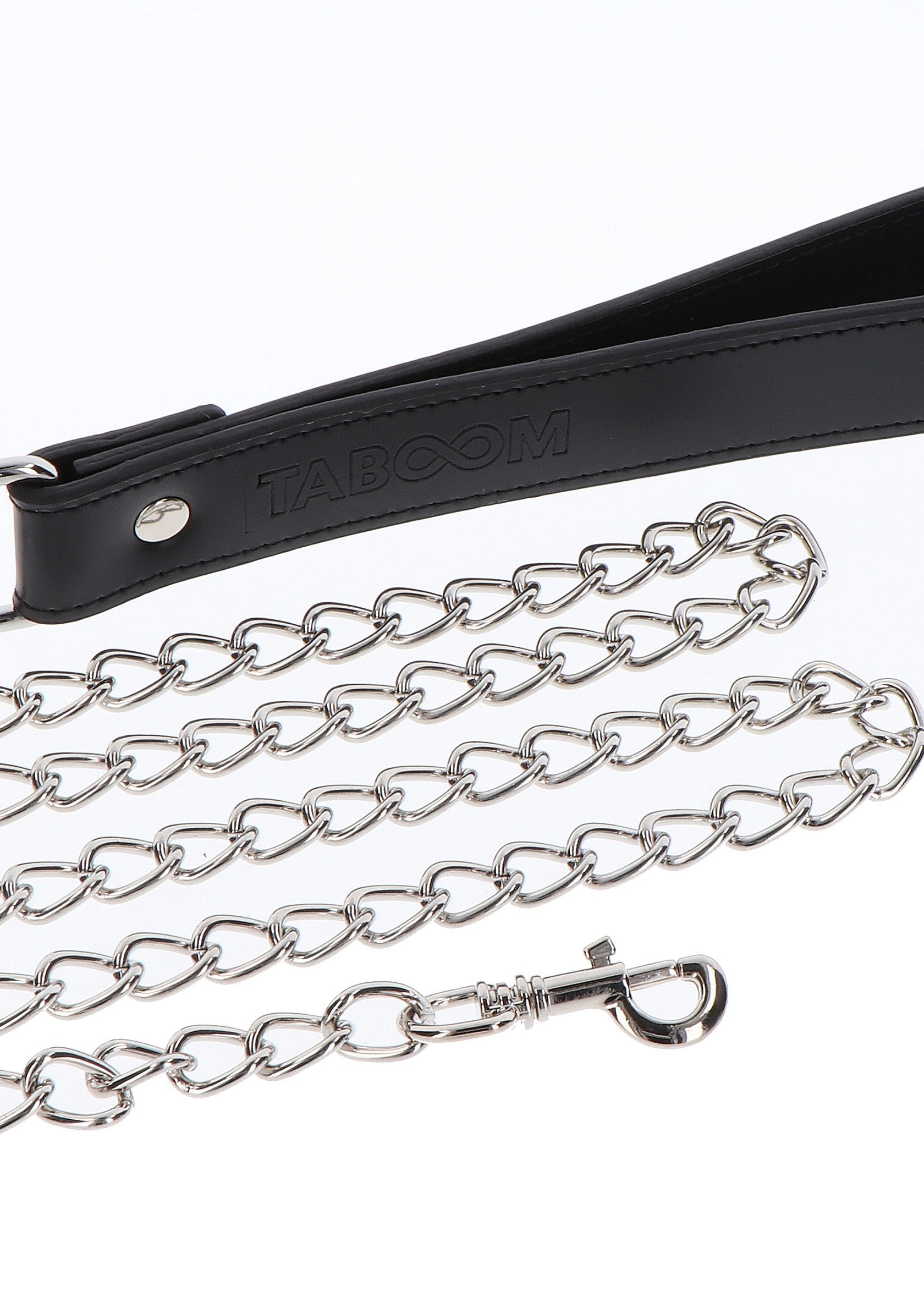Elegant black chain collar and leash