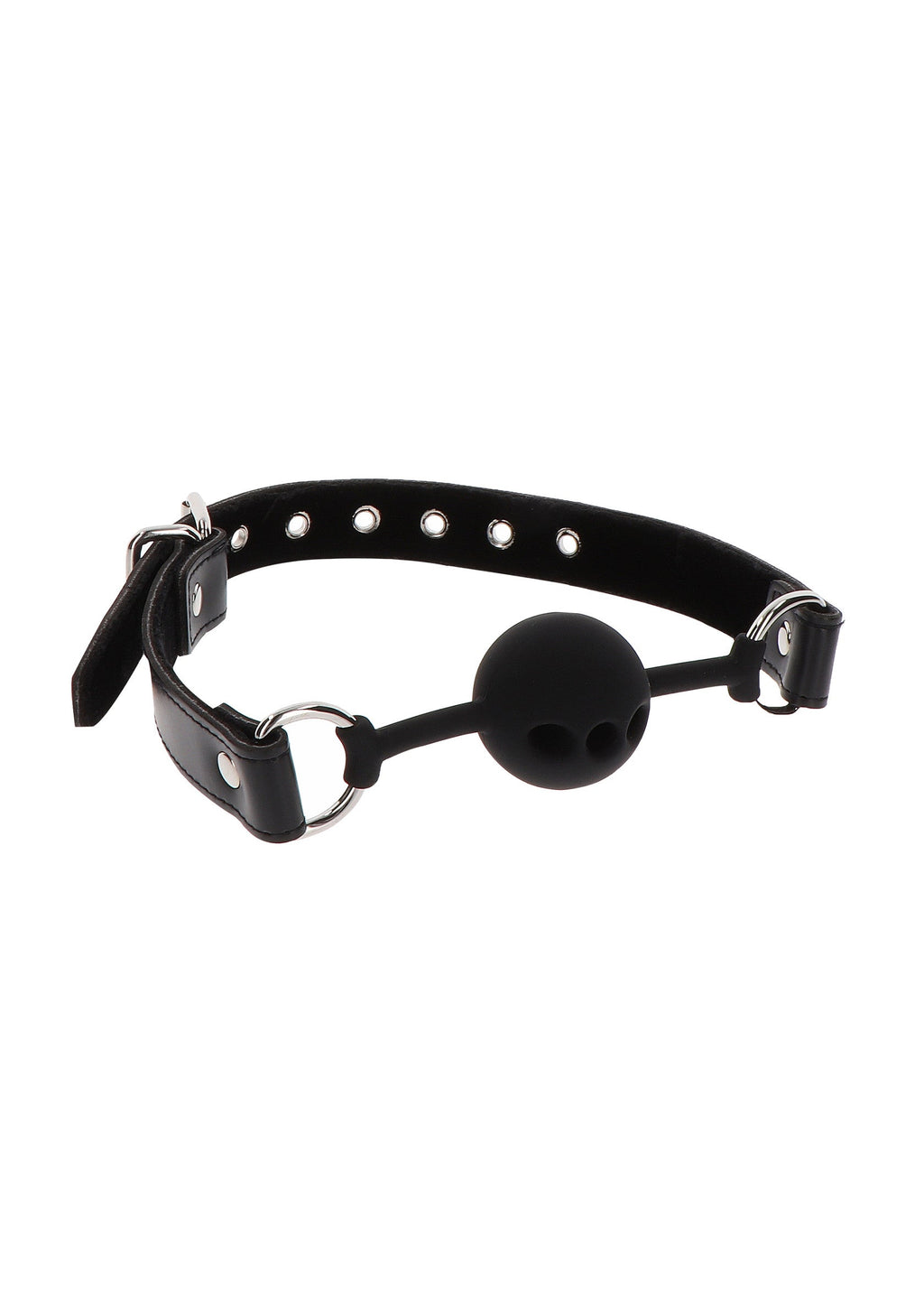 Black silicone ball gag