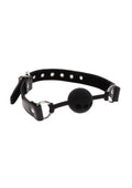 Black silicone ball gag