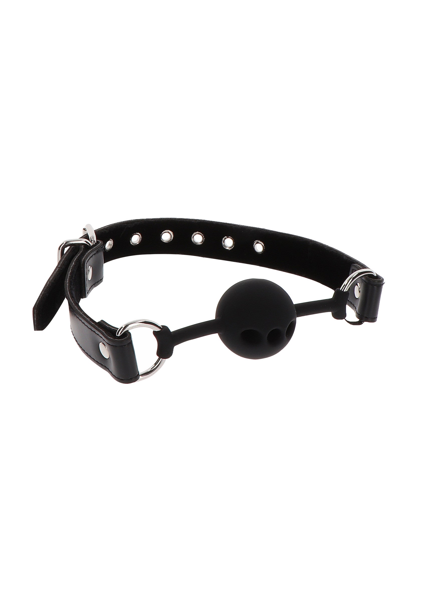 Black silicone ball gag