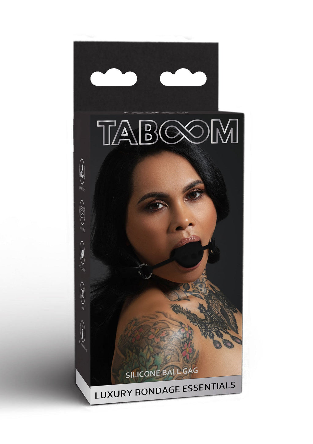 Black silicone ball gag