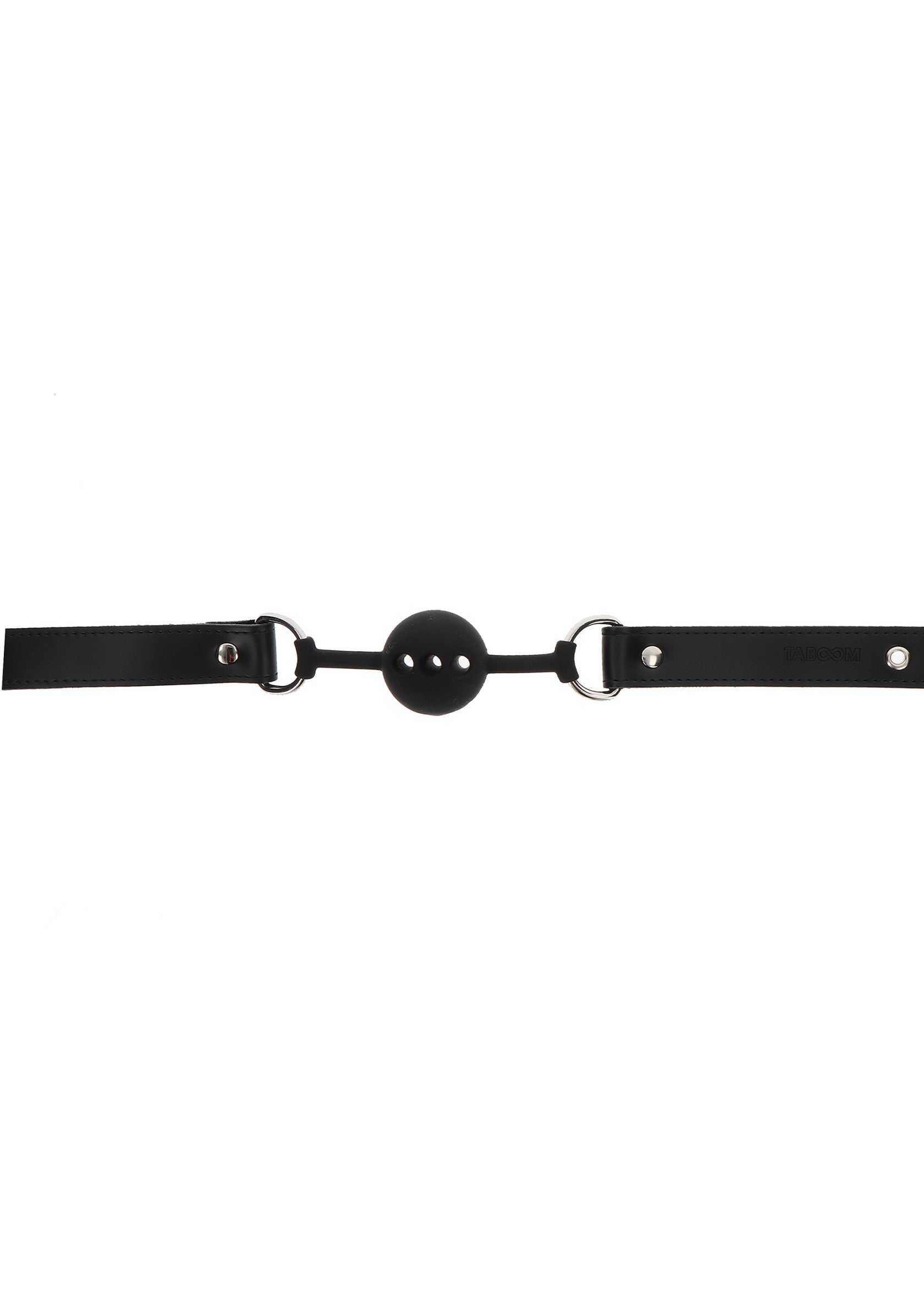 Black silicone ball gag