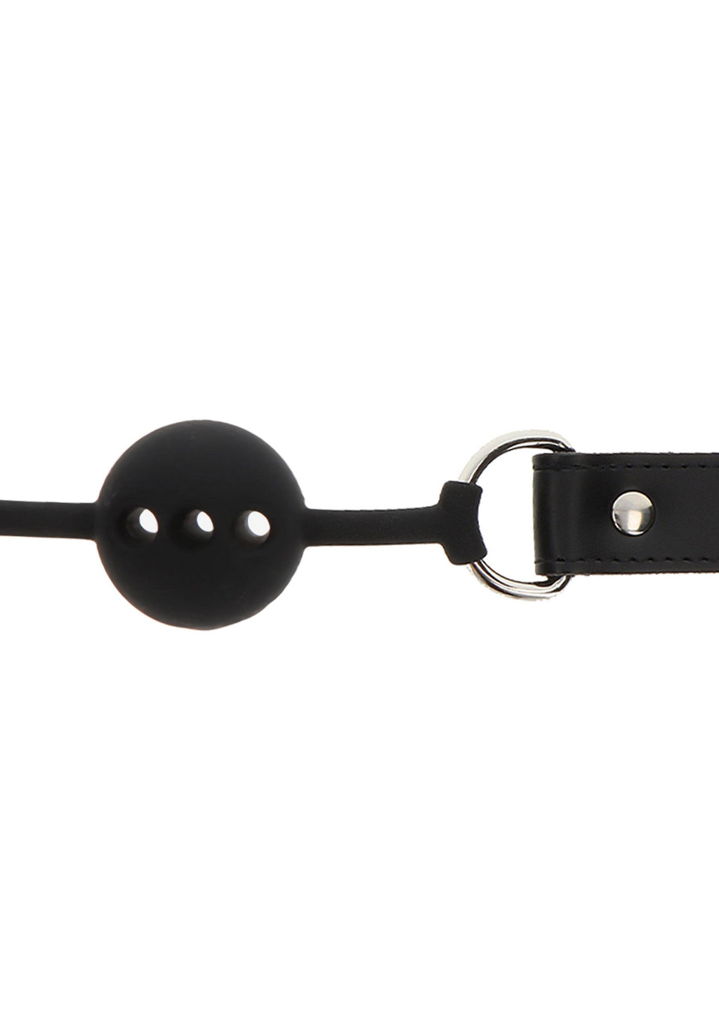 Black silicone ball gag