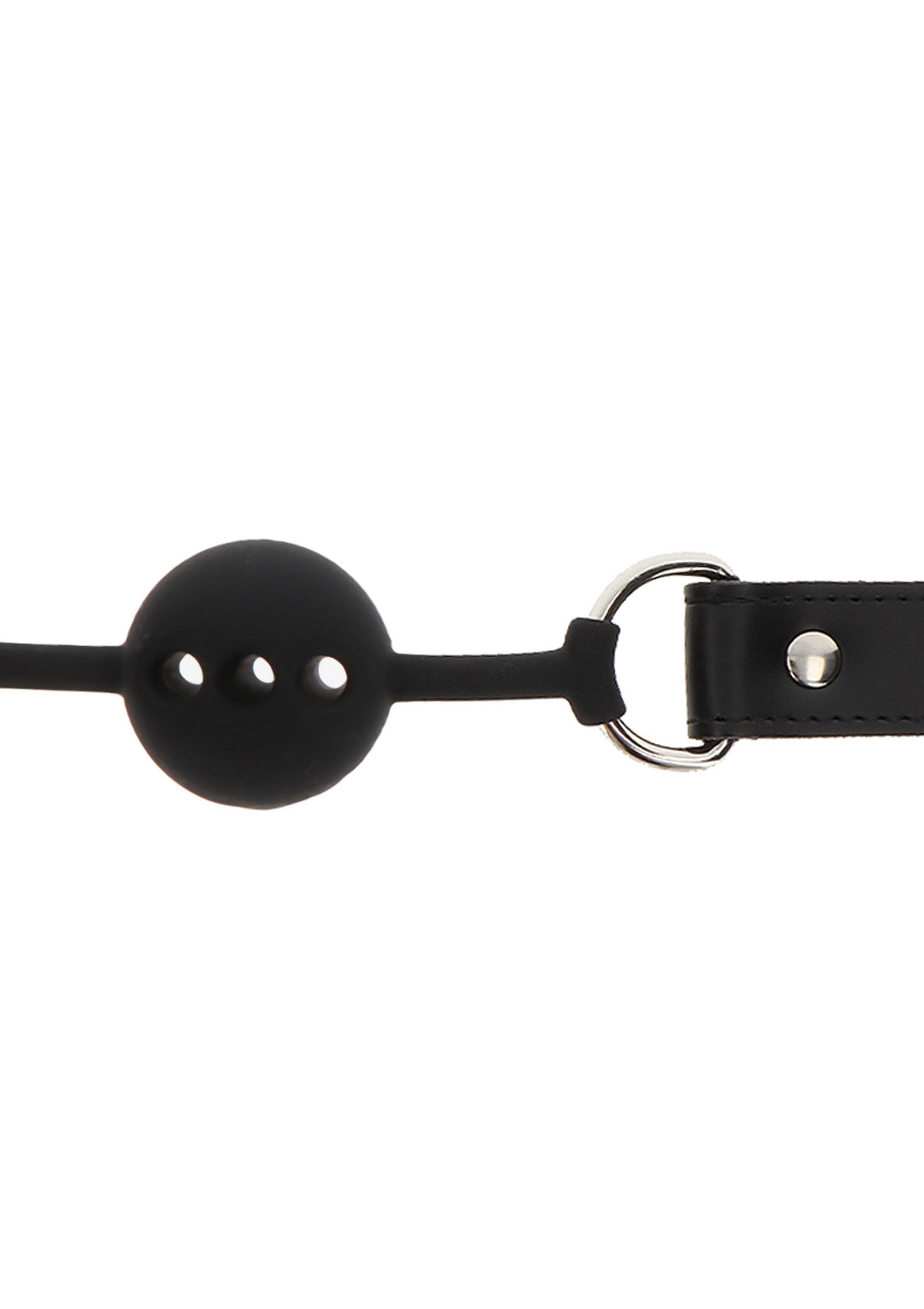 Black silicone ball gag