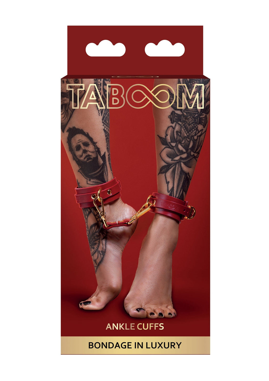 Red ankle cuffs