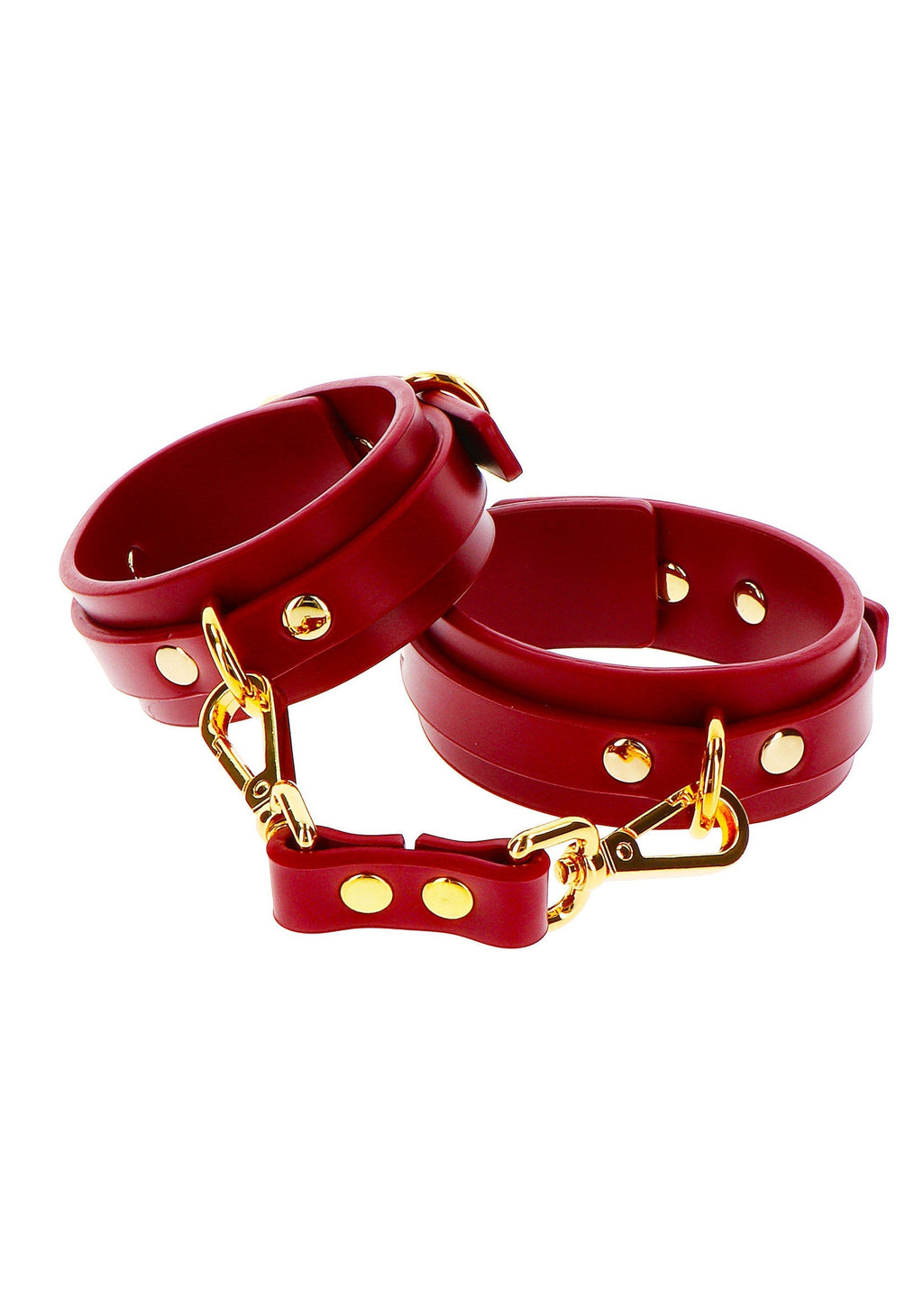 Red ankle cuffs