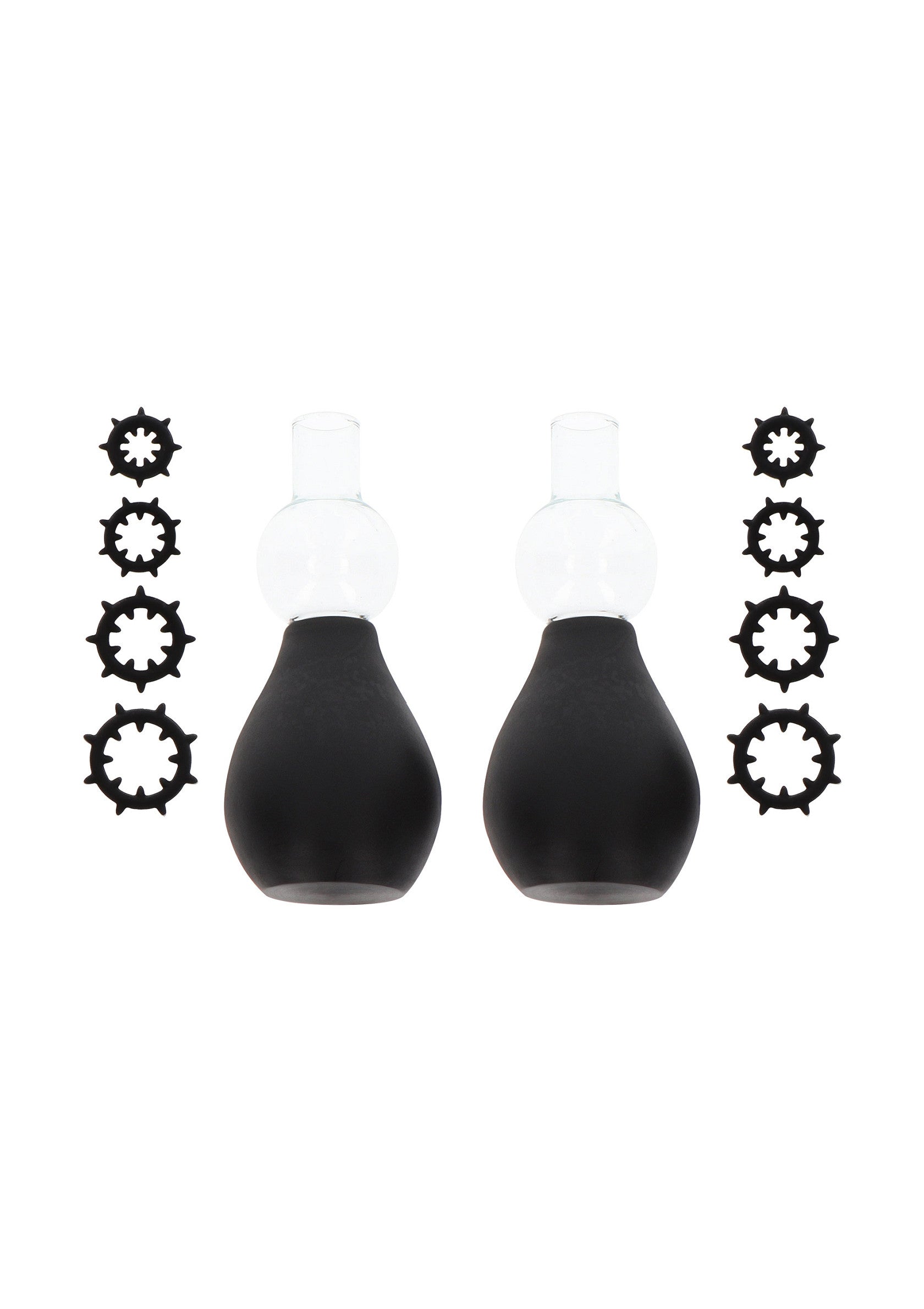 Nipple enlargers with 8 black rings