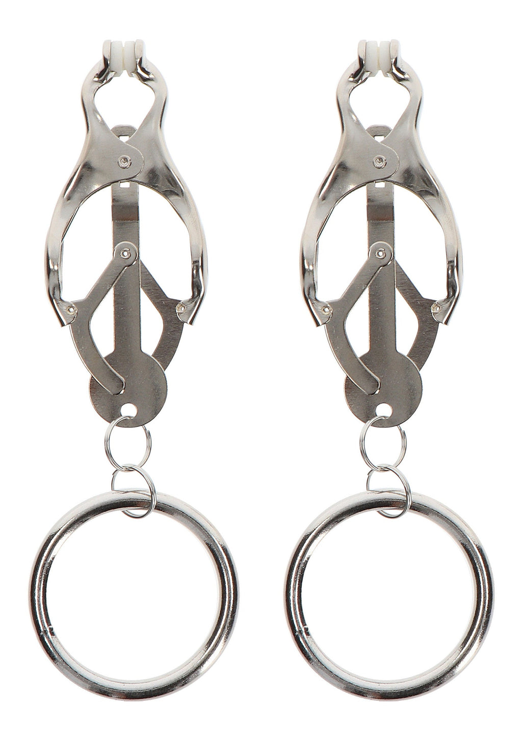 Butterfly clips with silver ring