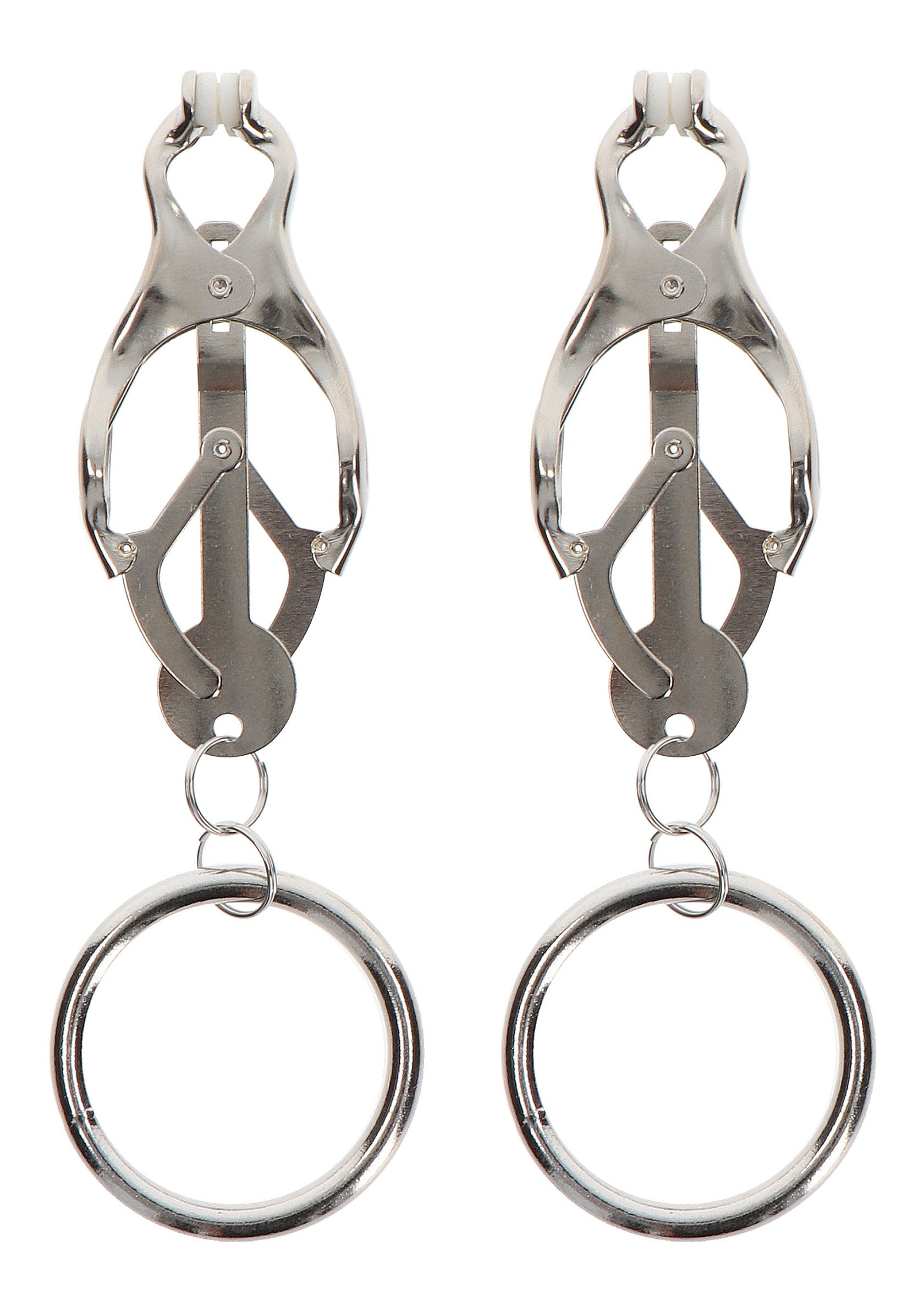 Butterfly clips with silver ring