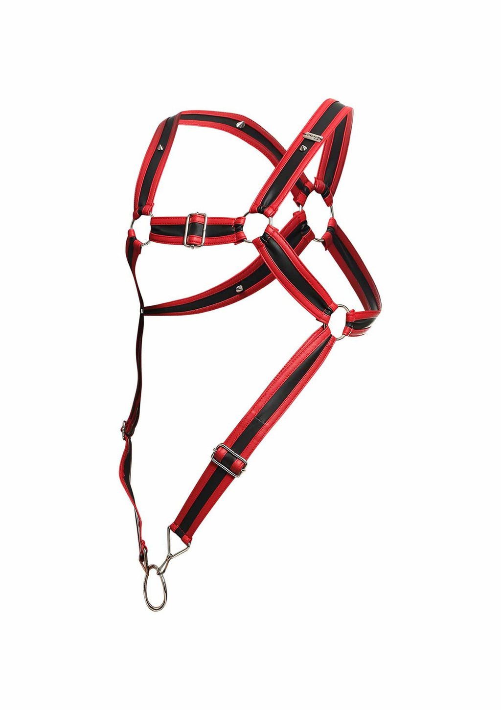 DNGEON Cross Cockring Harness red