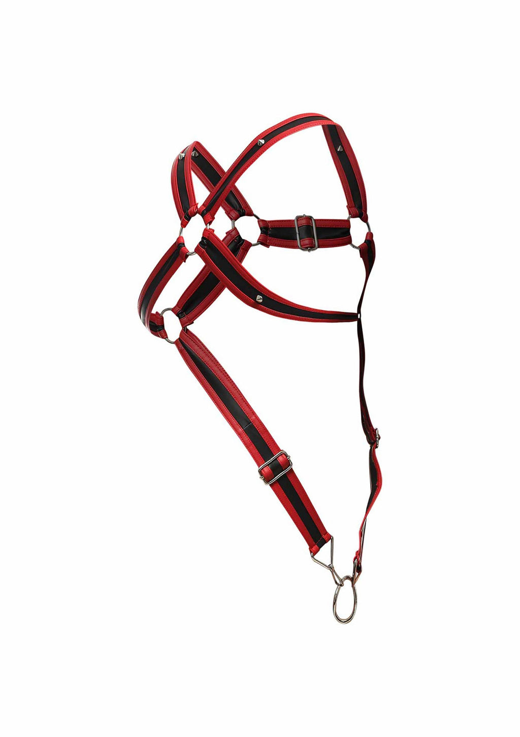 DNGEON Cross Cockring Harness red