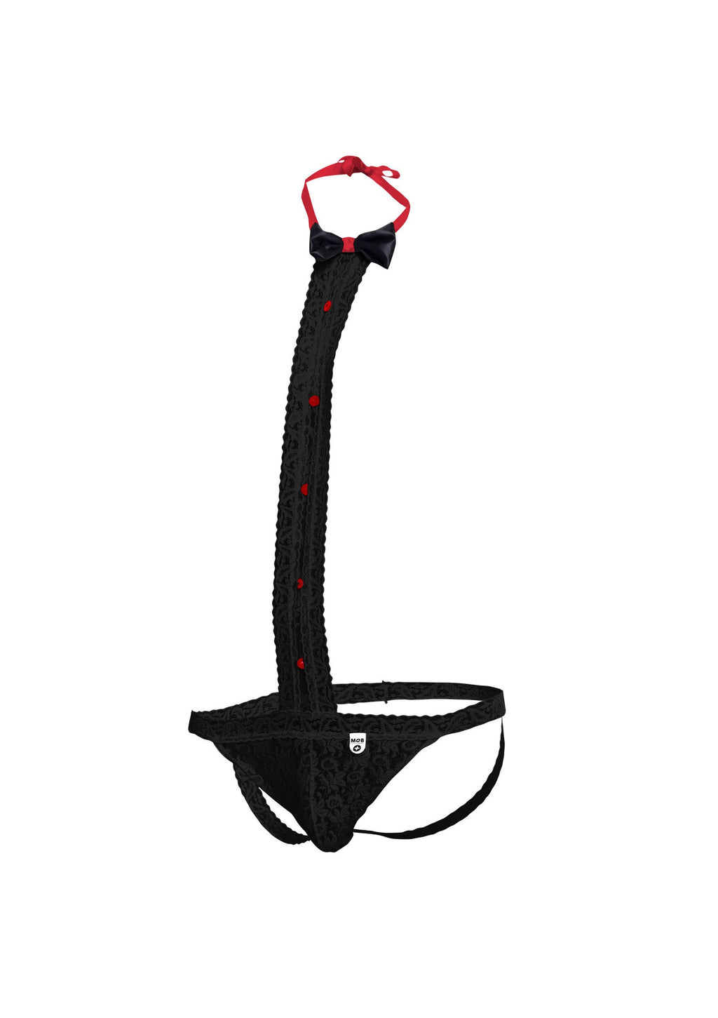 MOB Tuxedo black lace thong