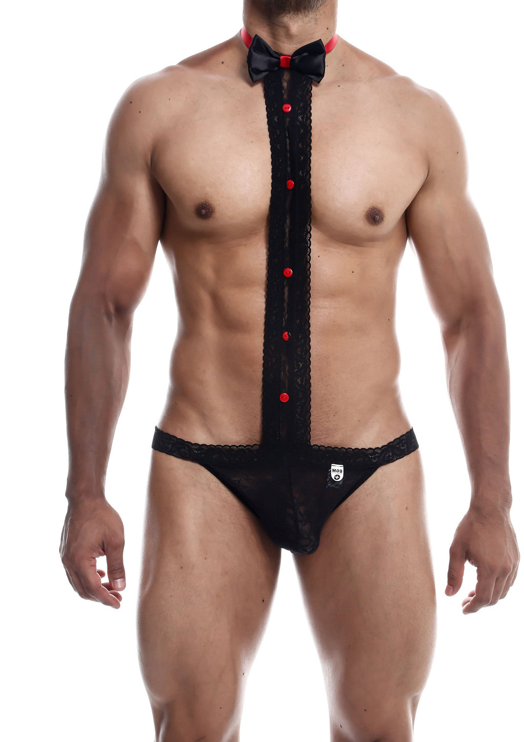 MOB Tuxedo black lace thong