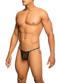 MOB Sheer T-Back Thong Black