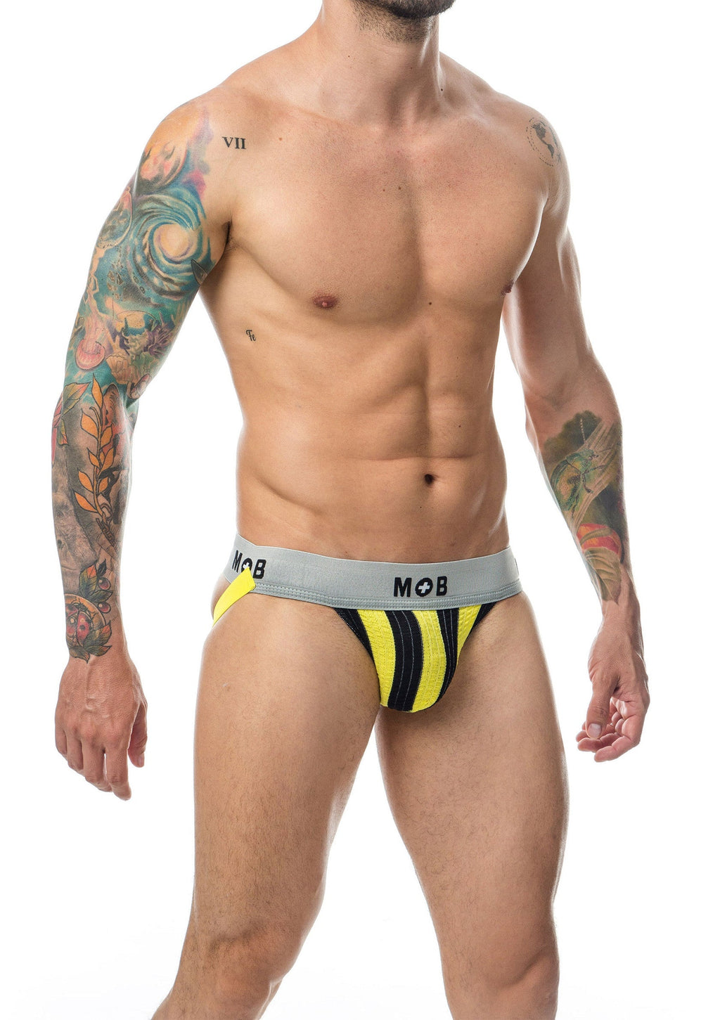 Classic striped yellow MOB jockstrap