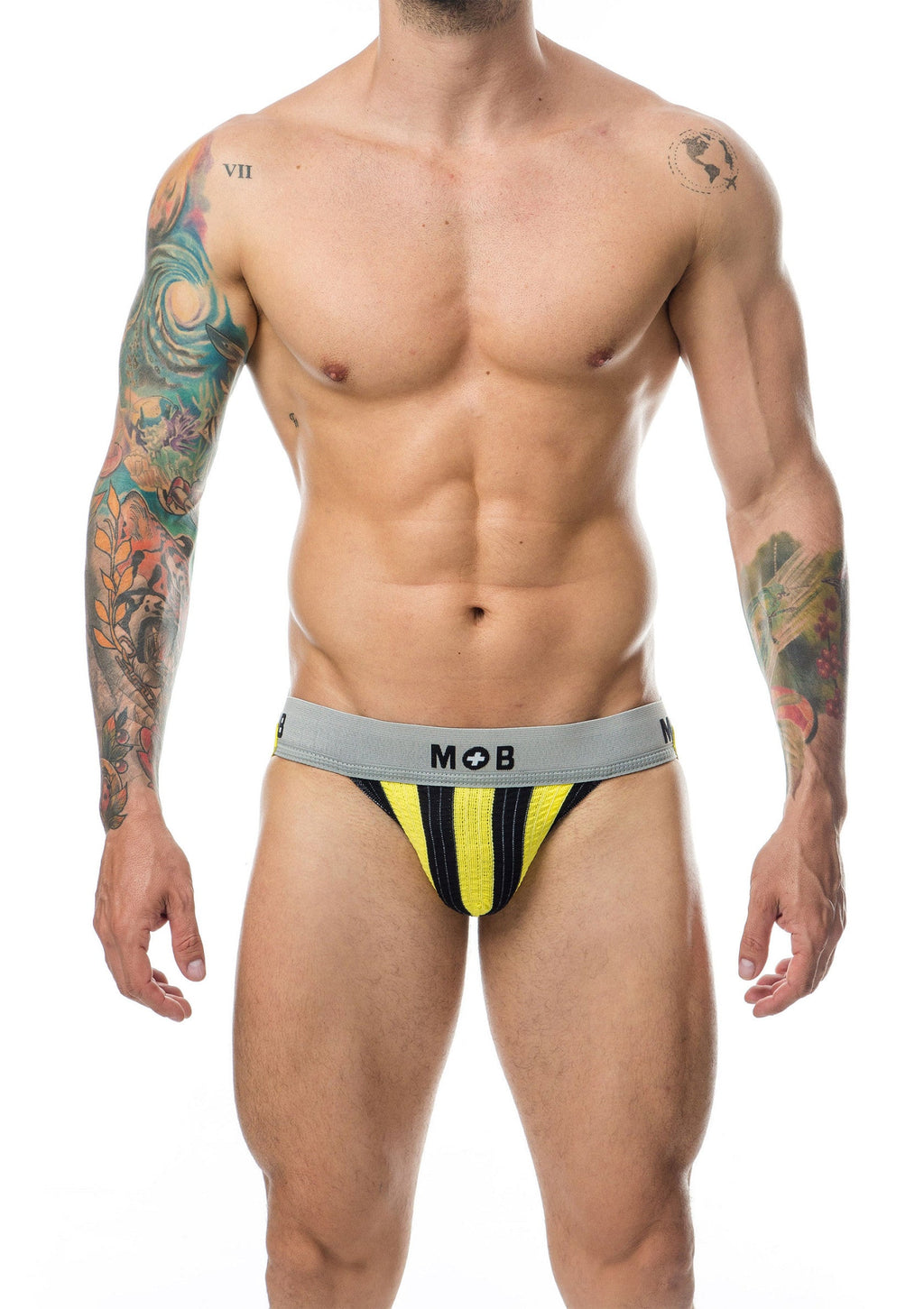 Classic striped yellow MOB jockstrap