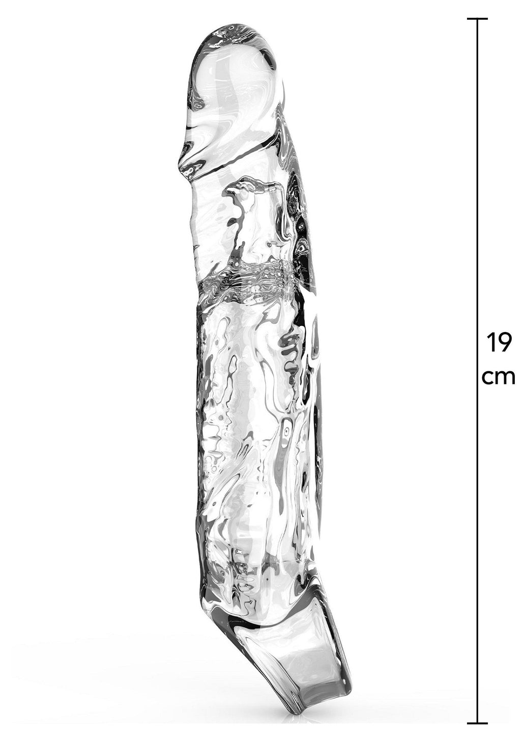 Large 19cm transparent TPE extension sleeve