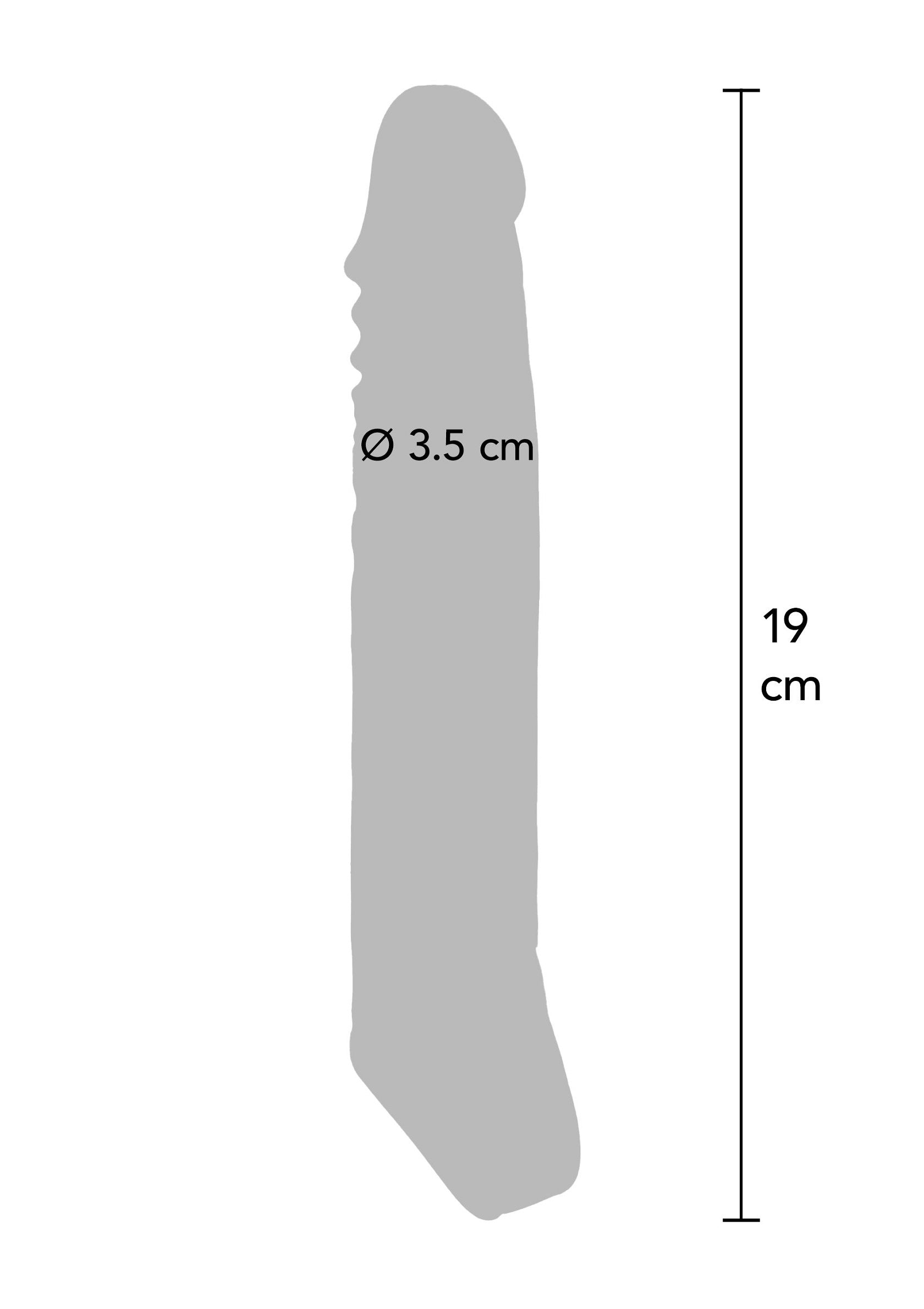 Large 19cm transparent TPE extension sleeve
