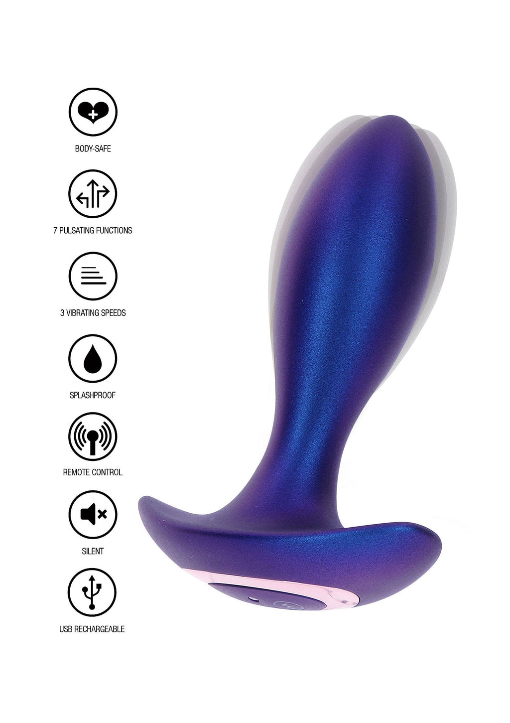 The Brave blue vibrating anal plug