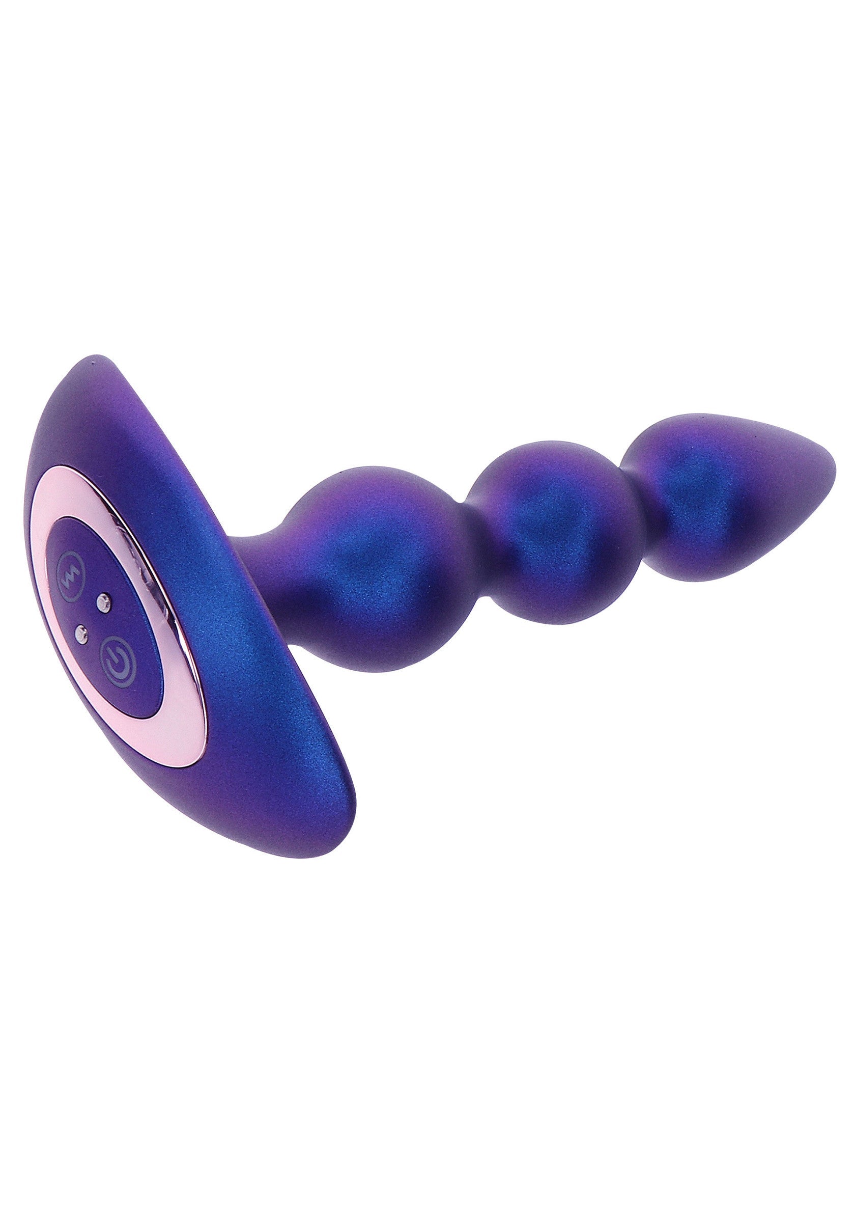 The vibrating anal plug with bold blue beads