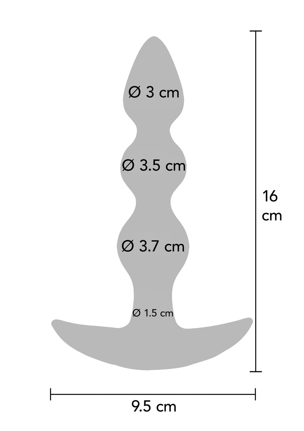 The vibrating anal plug with bold blue beads