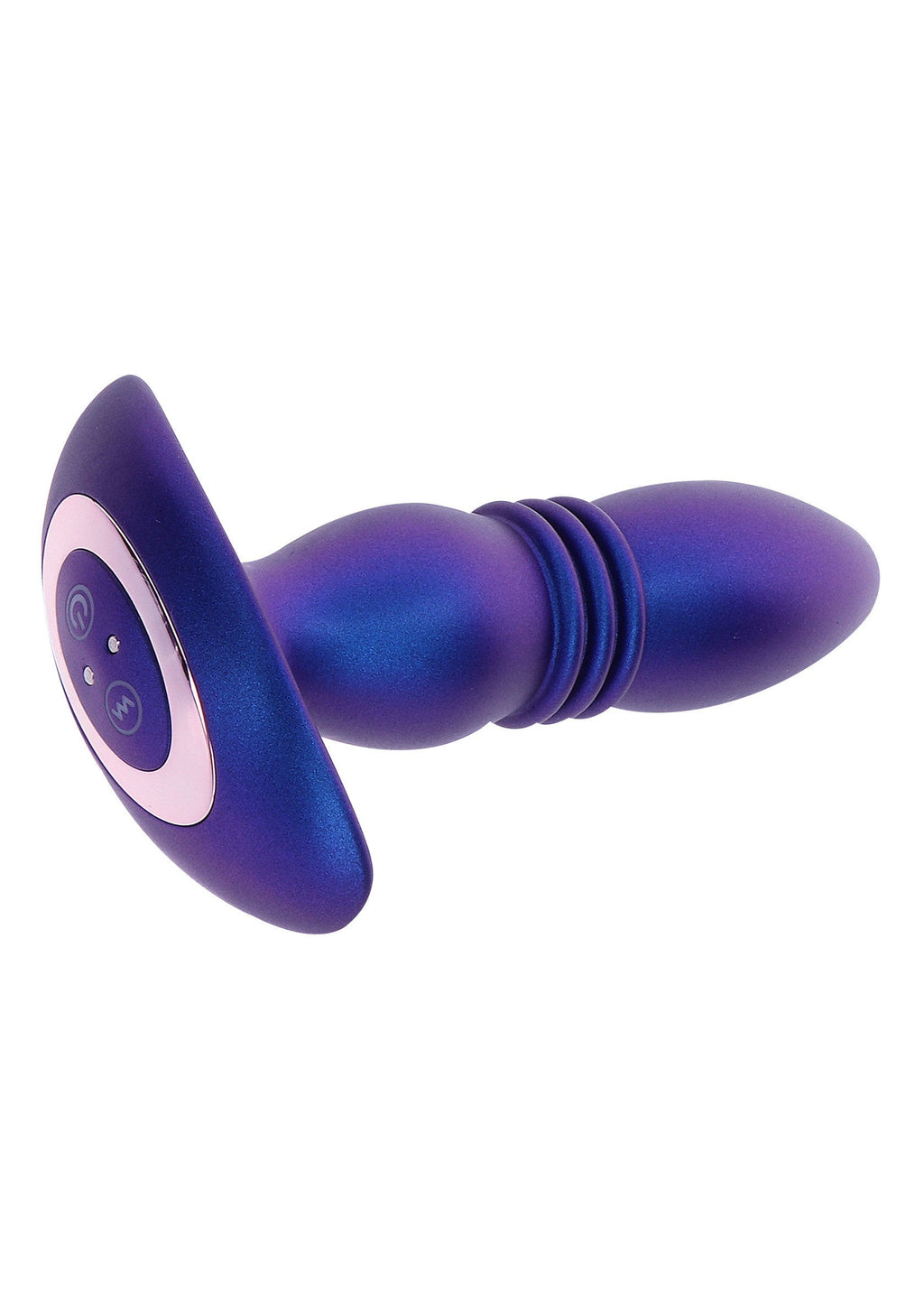 The Tough Thrusting blue vibrating plug