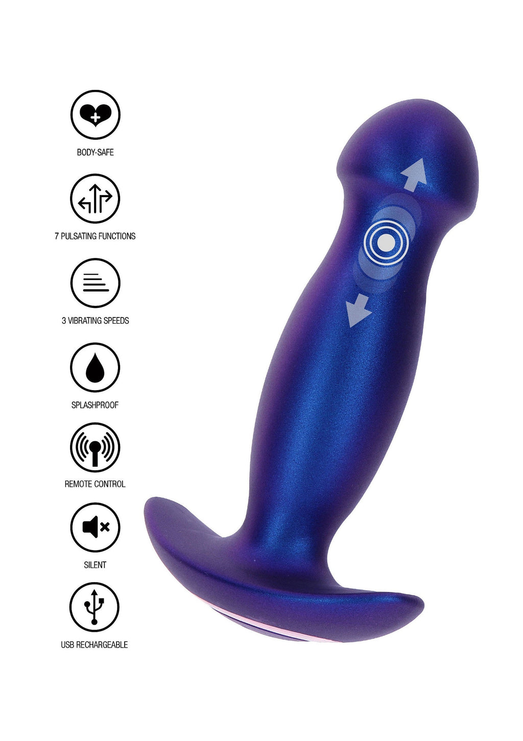 The Wild Magn Pulse blue vibrating plug