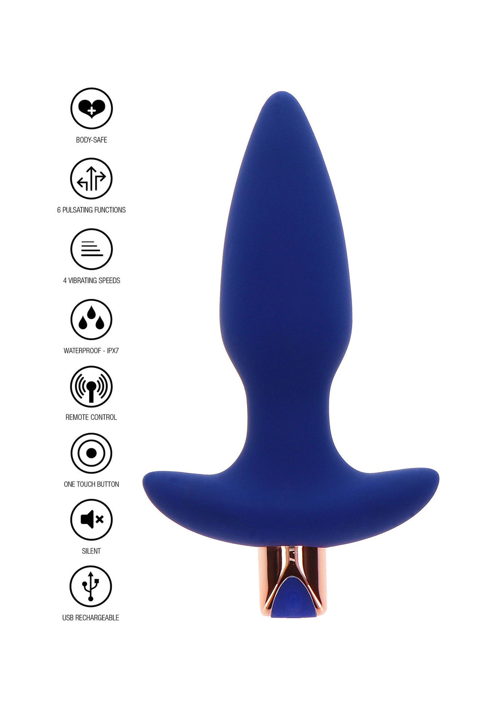 The blue Sparkle butt plug