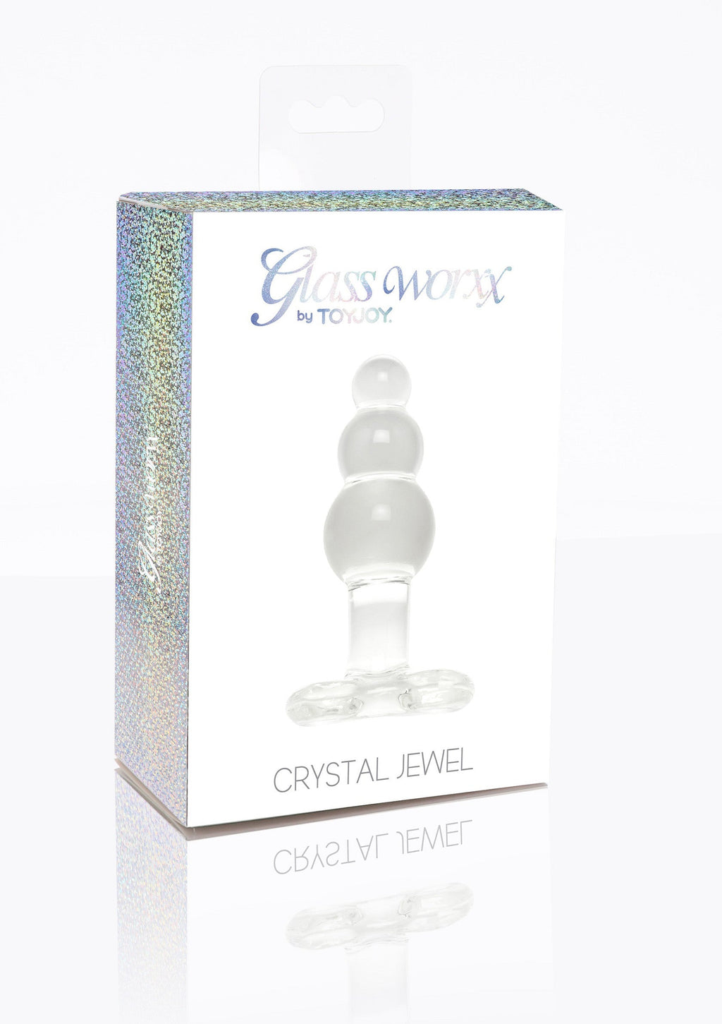 Transparent crystal anal jewel