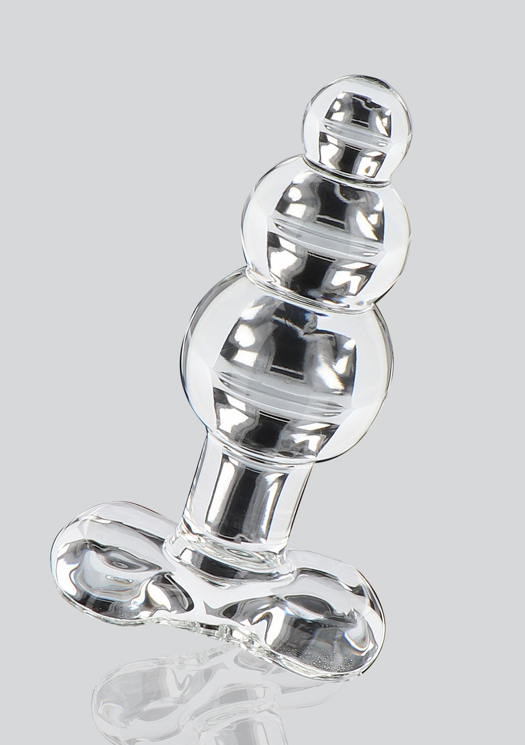 Transparent crystal anal jewel
