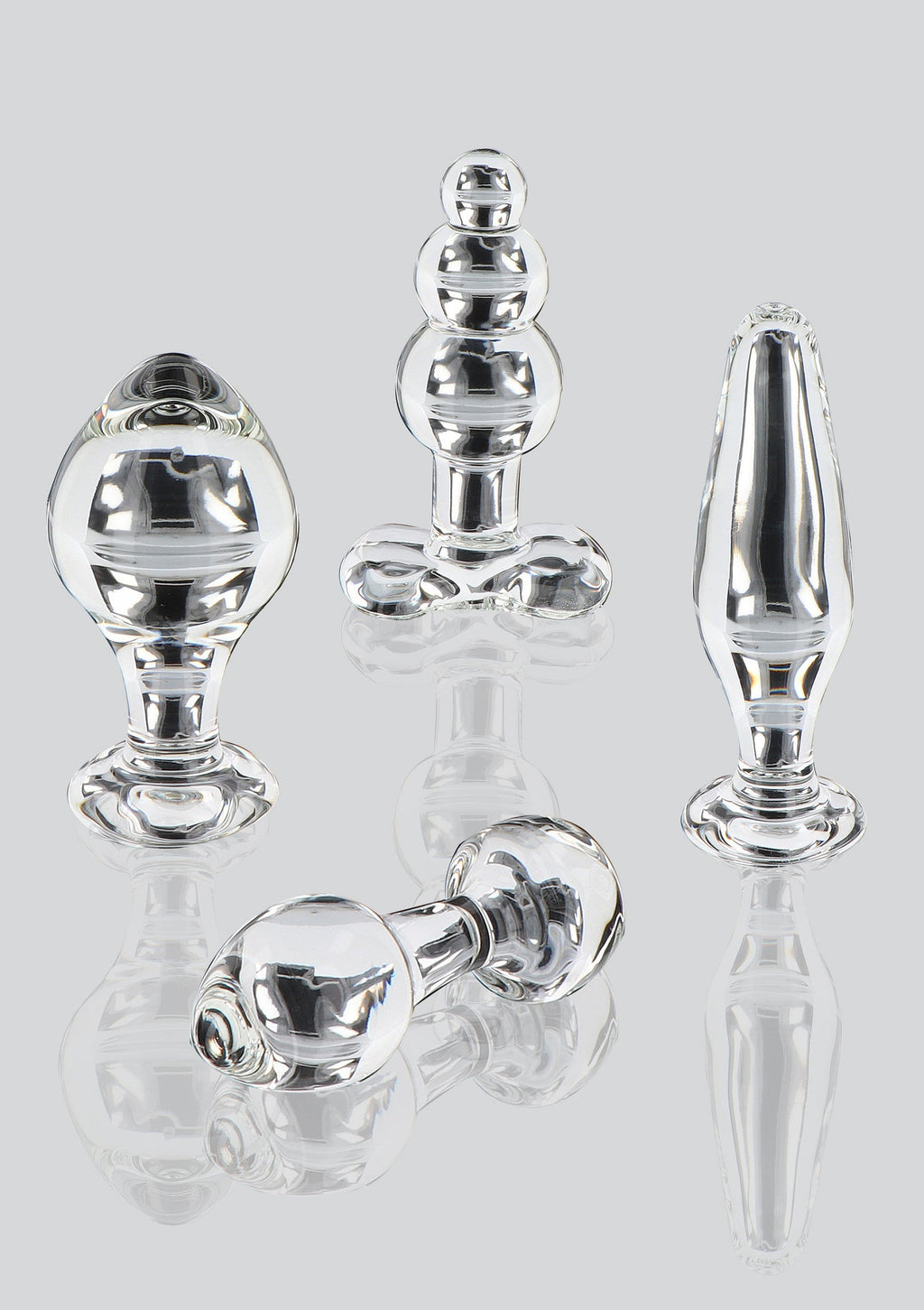 Transparent crystal anal jewel